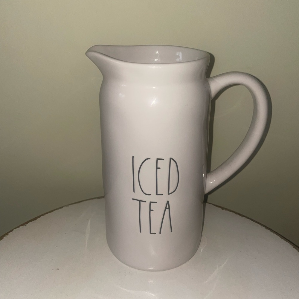 White Ceramic Iced Tea Pitcher